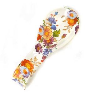 NEW Mackenzie Child’s Flower Market Spoon Rest - White